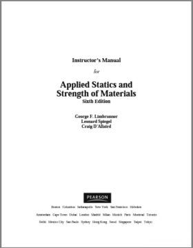 [Solution Manual] Applied Statics and Strength of Materials (6th Edition) - Pdf